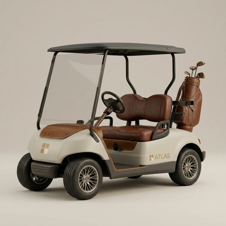 Atlas electric golf cart, studio render